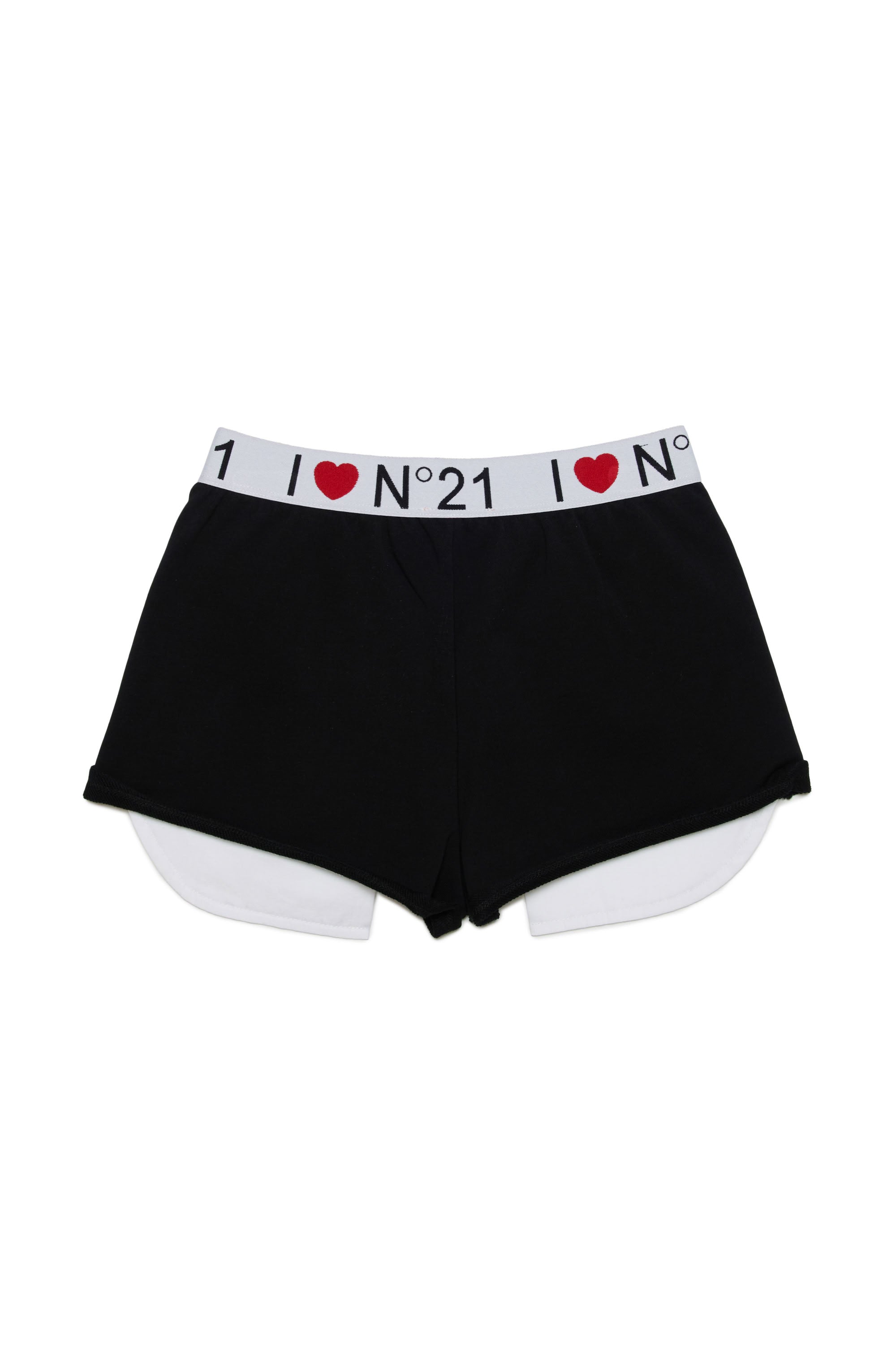 Elasticated waist shorts - Black