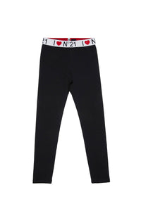 Legging with elasticated waistband - Black