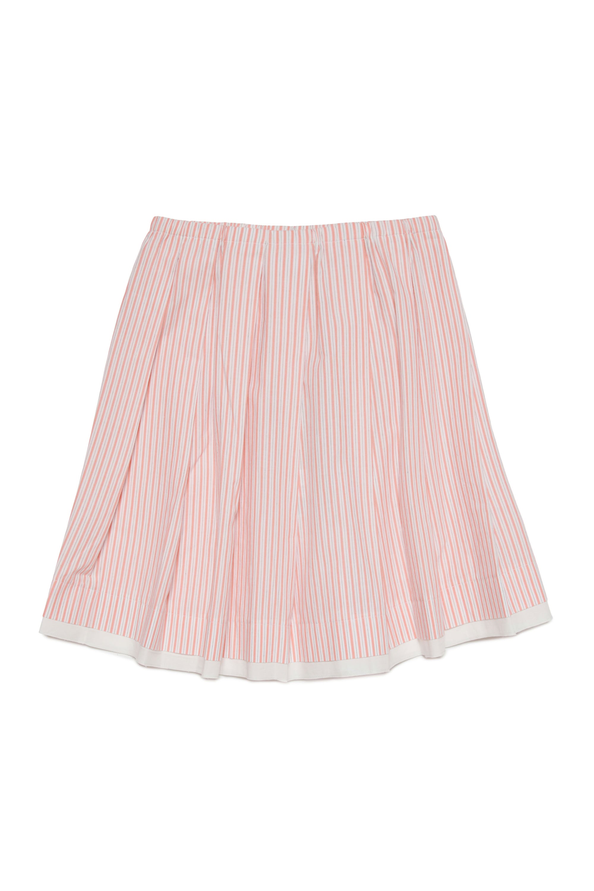Striped flared skirt - Papaya