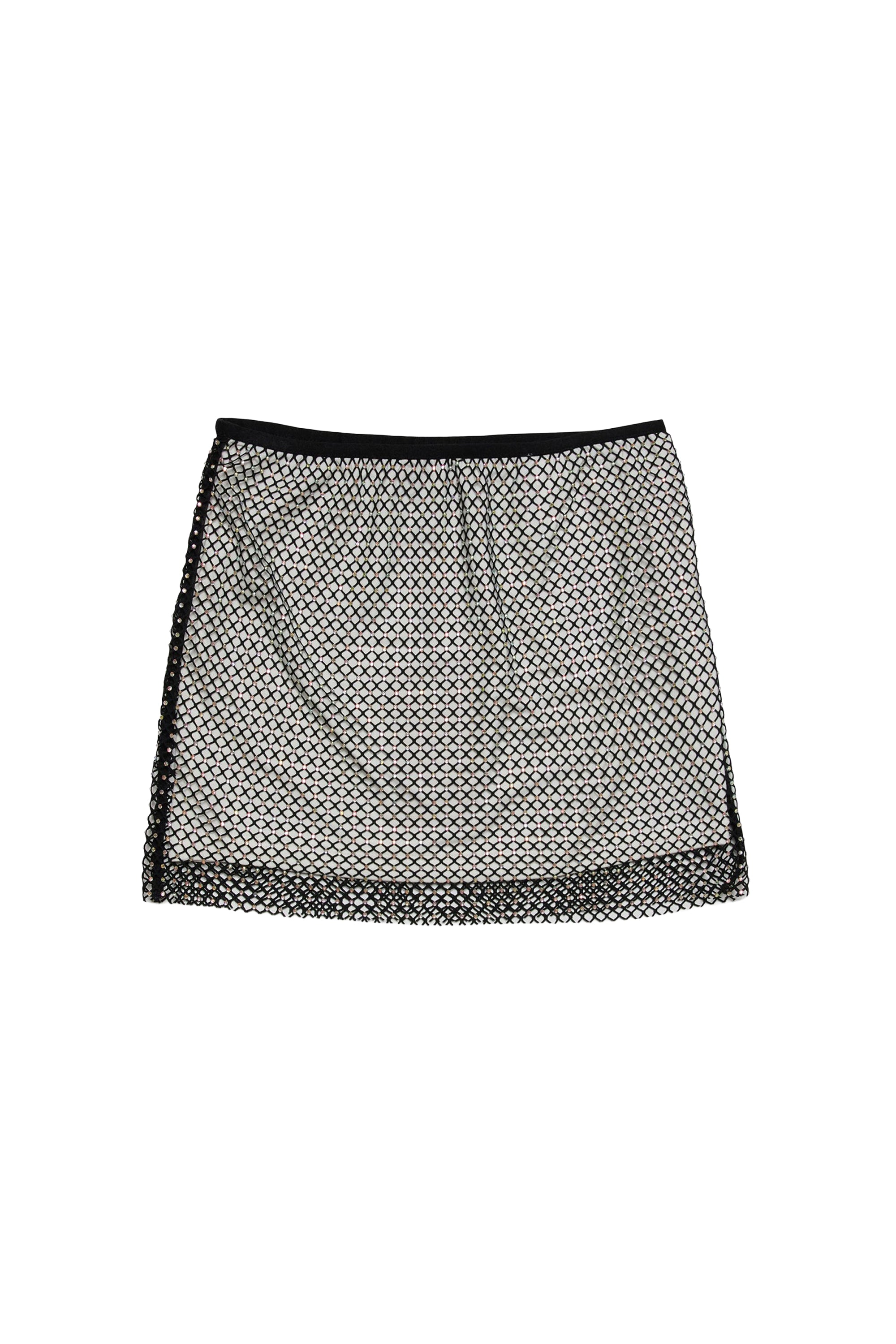 Skirt with rhinestones - Black