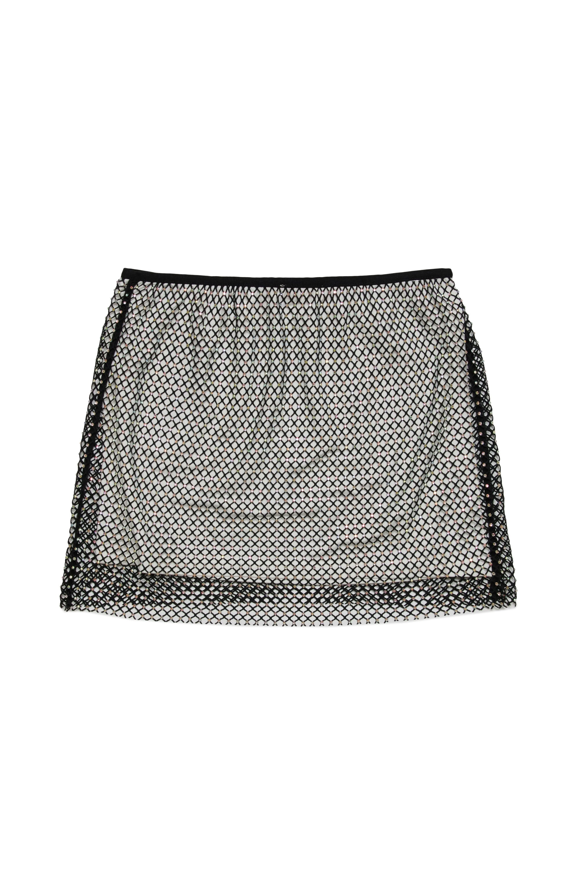 Skirt with rhinestones - Black