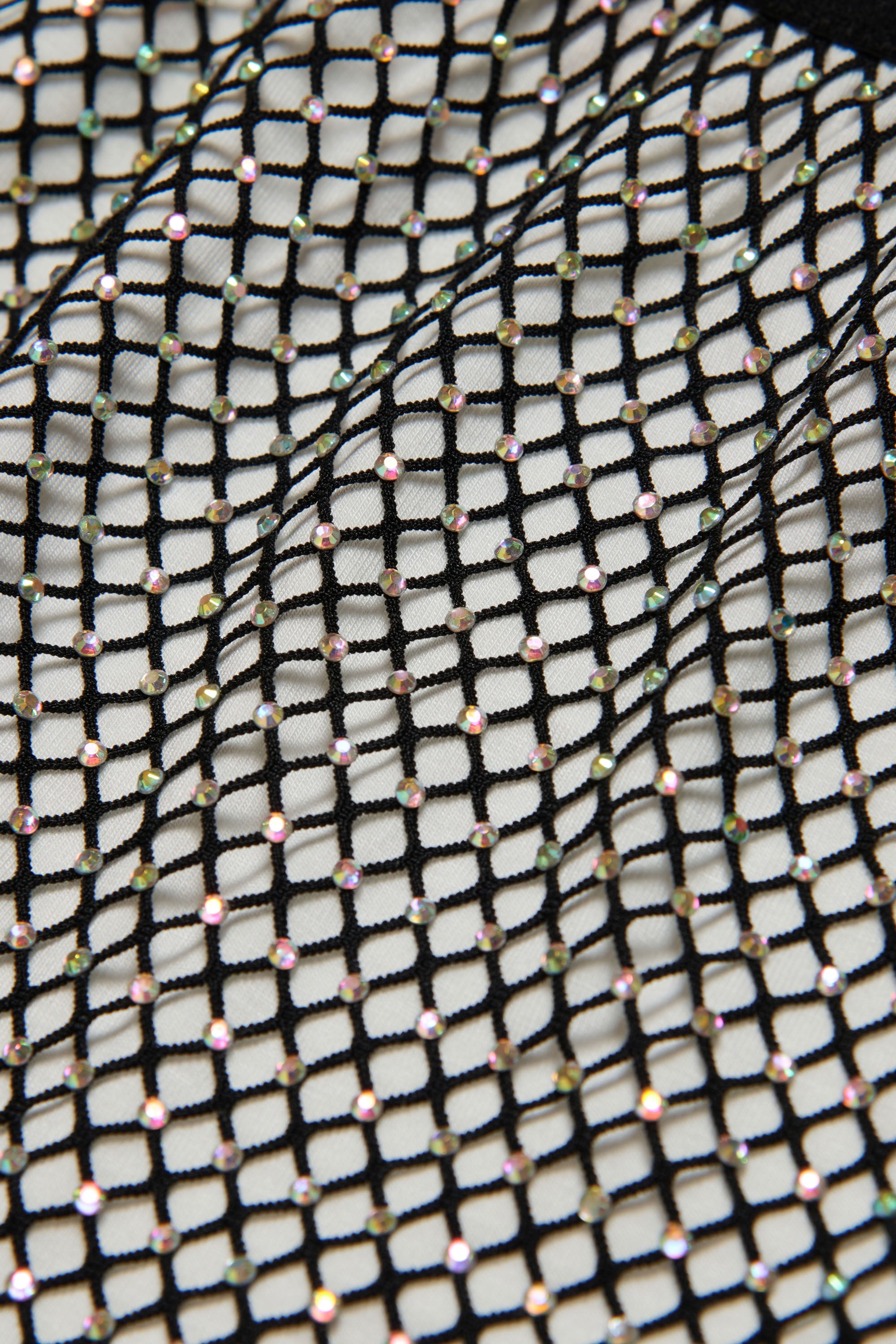 Skirt with rhinestones - Black