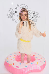 Button-down feather jacket - Natural White
