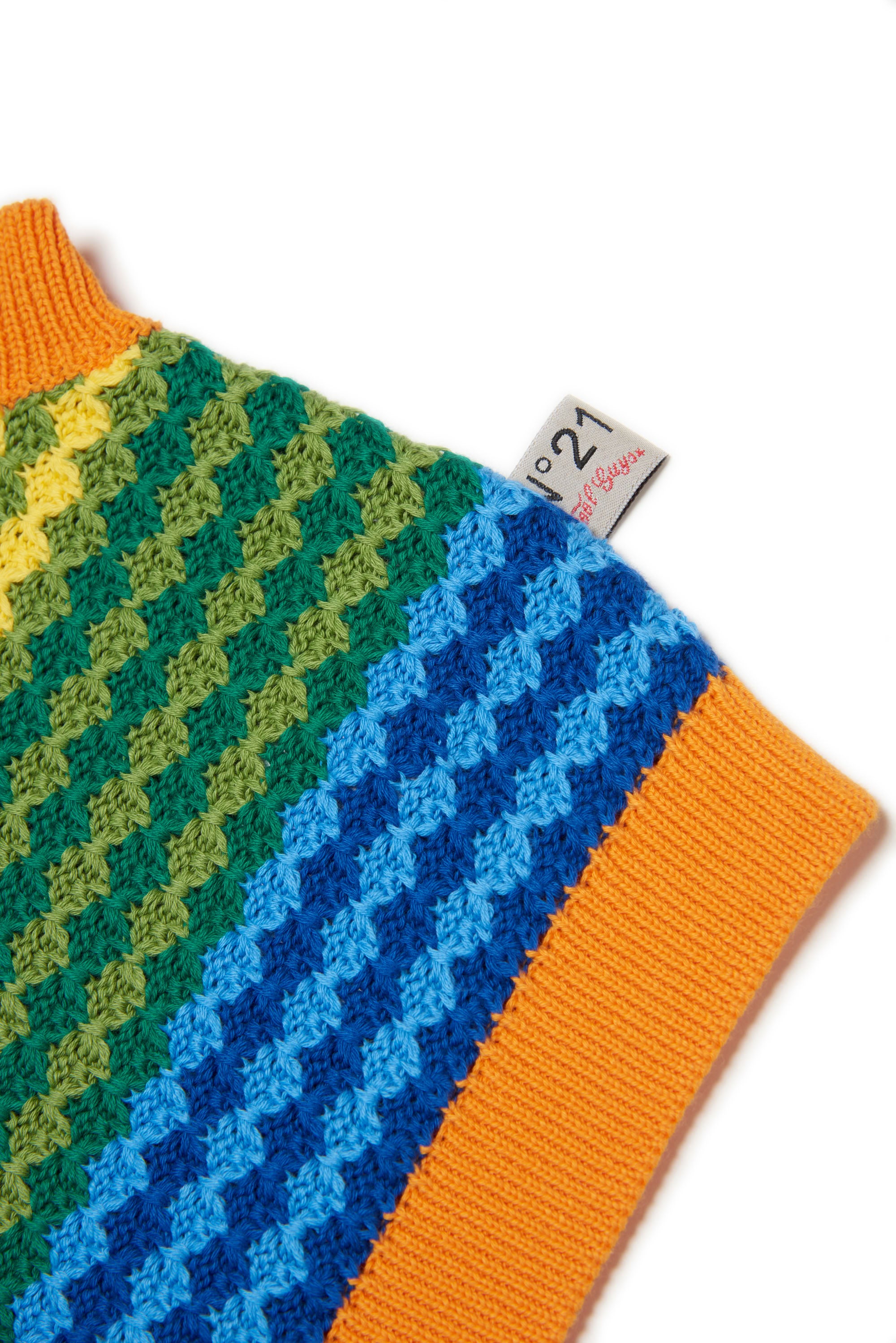 Pull sans manches à imprimé jacquard en maille - Multicolor Rainbow