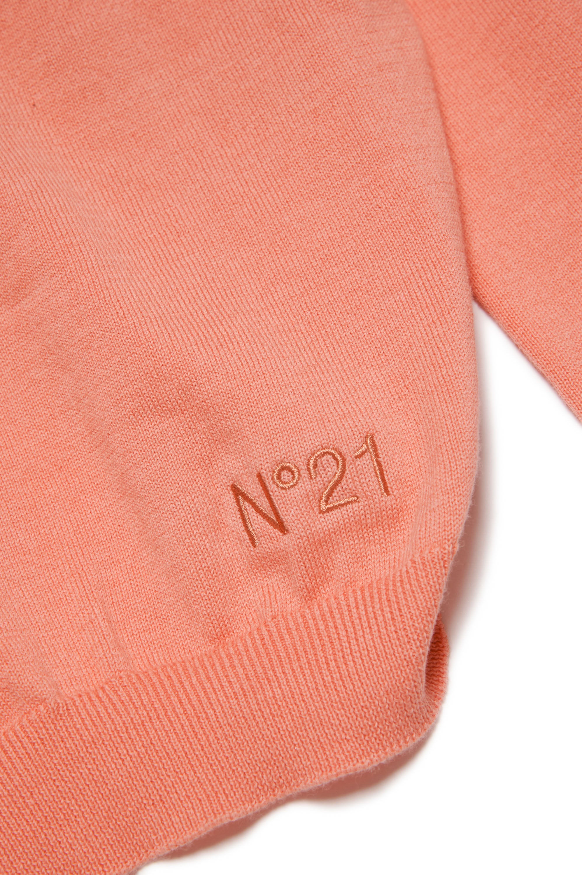 Pull à fronces en maille - Papaya
