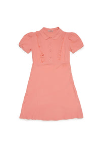 Robe évasée à volants - Papaya