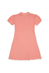 Robe évasée à volants - Papaya