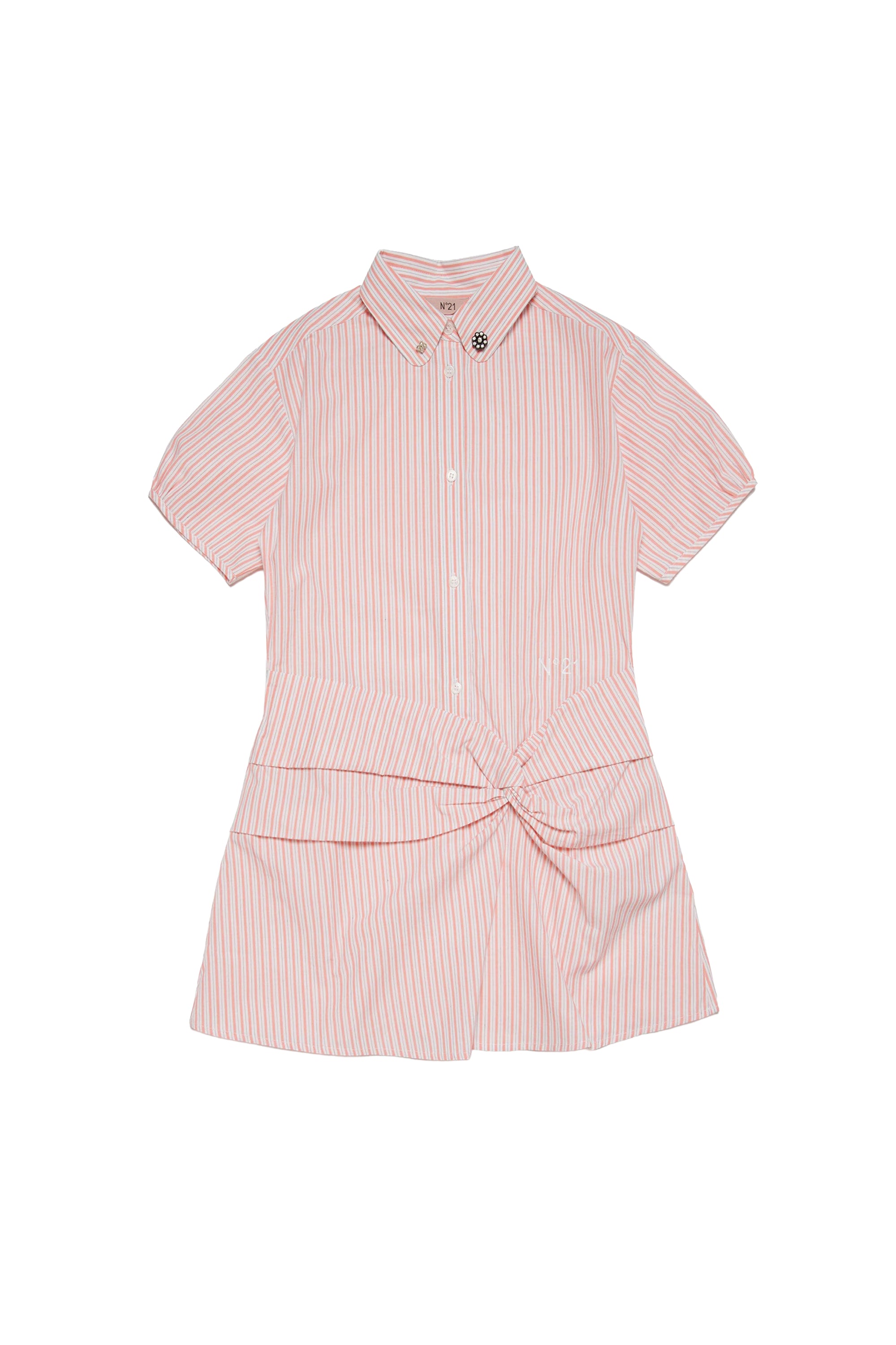 Robe chemise à fronces - Papaya