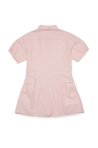 Robe chemise à fronces - Papaya