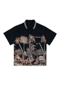 Chemise imprimée à manches courtes - Black