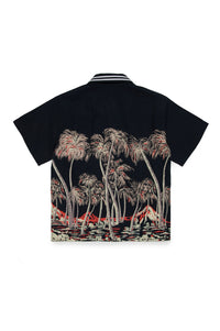 Chemise imprimée à manches courtes - Black