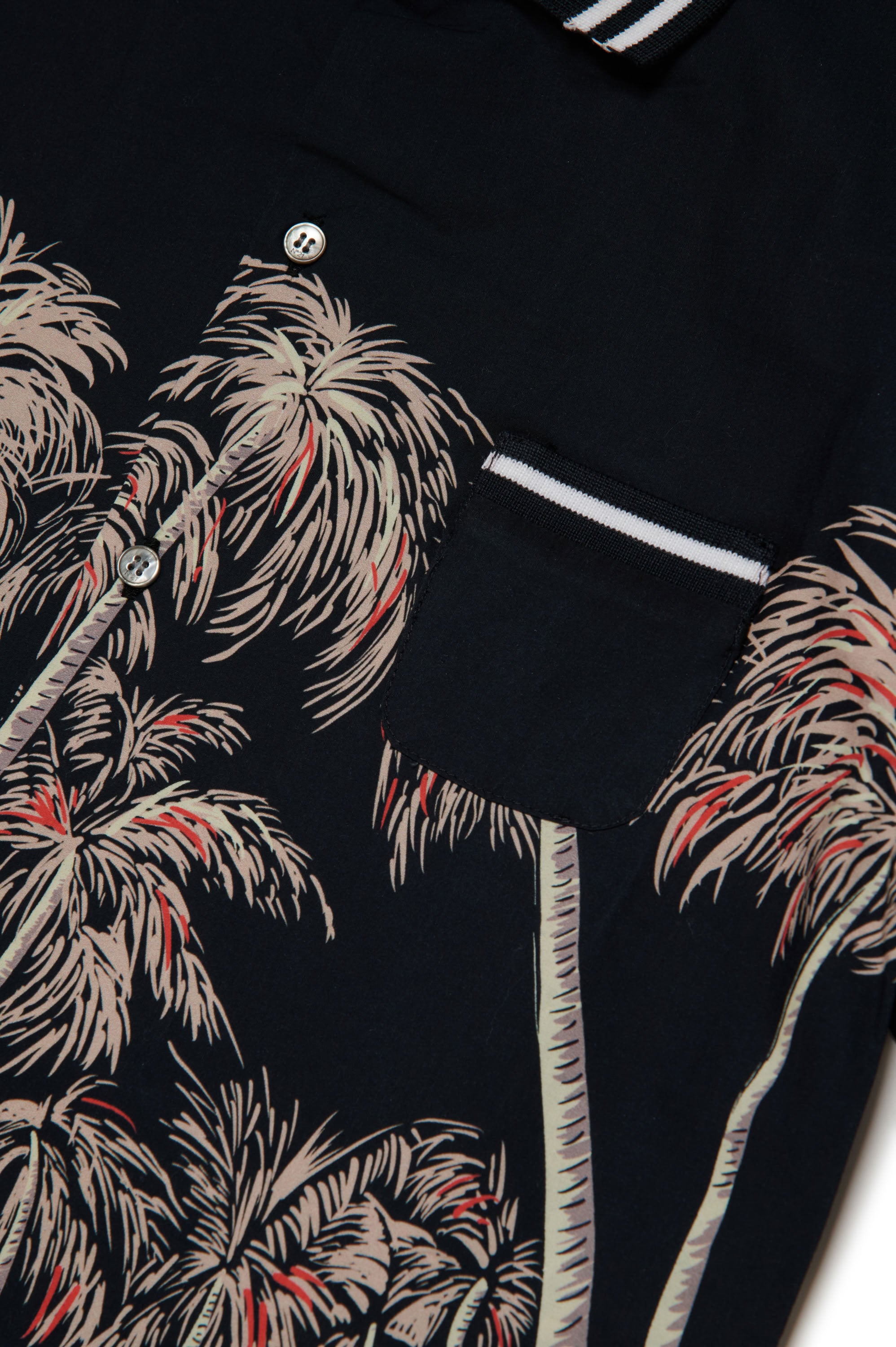 Chemise imprimée à manches courtes - Black