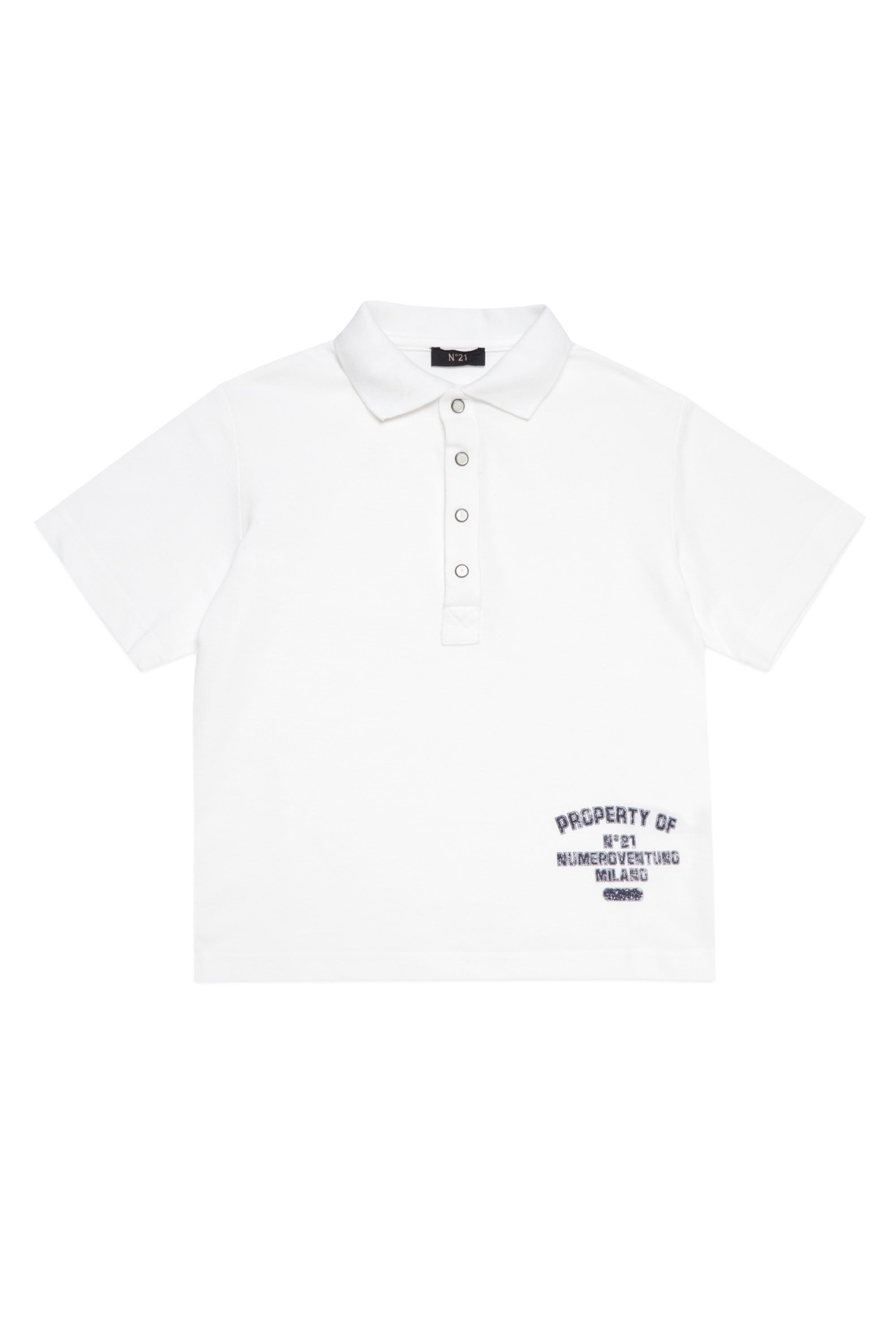 Button T-shirt - White