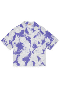 Short-sleeved printed shirt - Purple