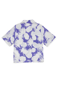 Short-sleeved printed shirt - Purple