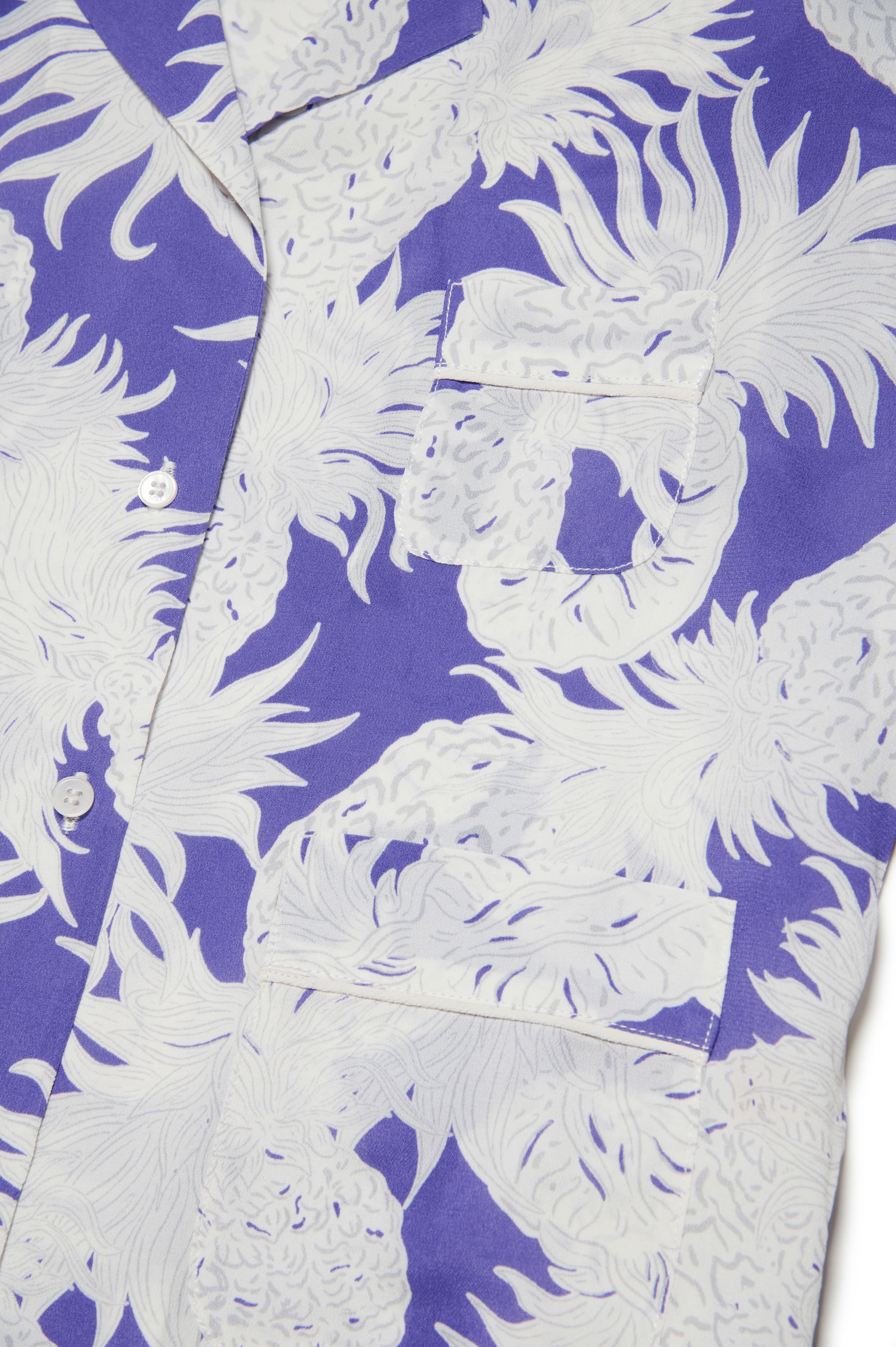 Short-sleeved printed shirt - Purple