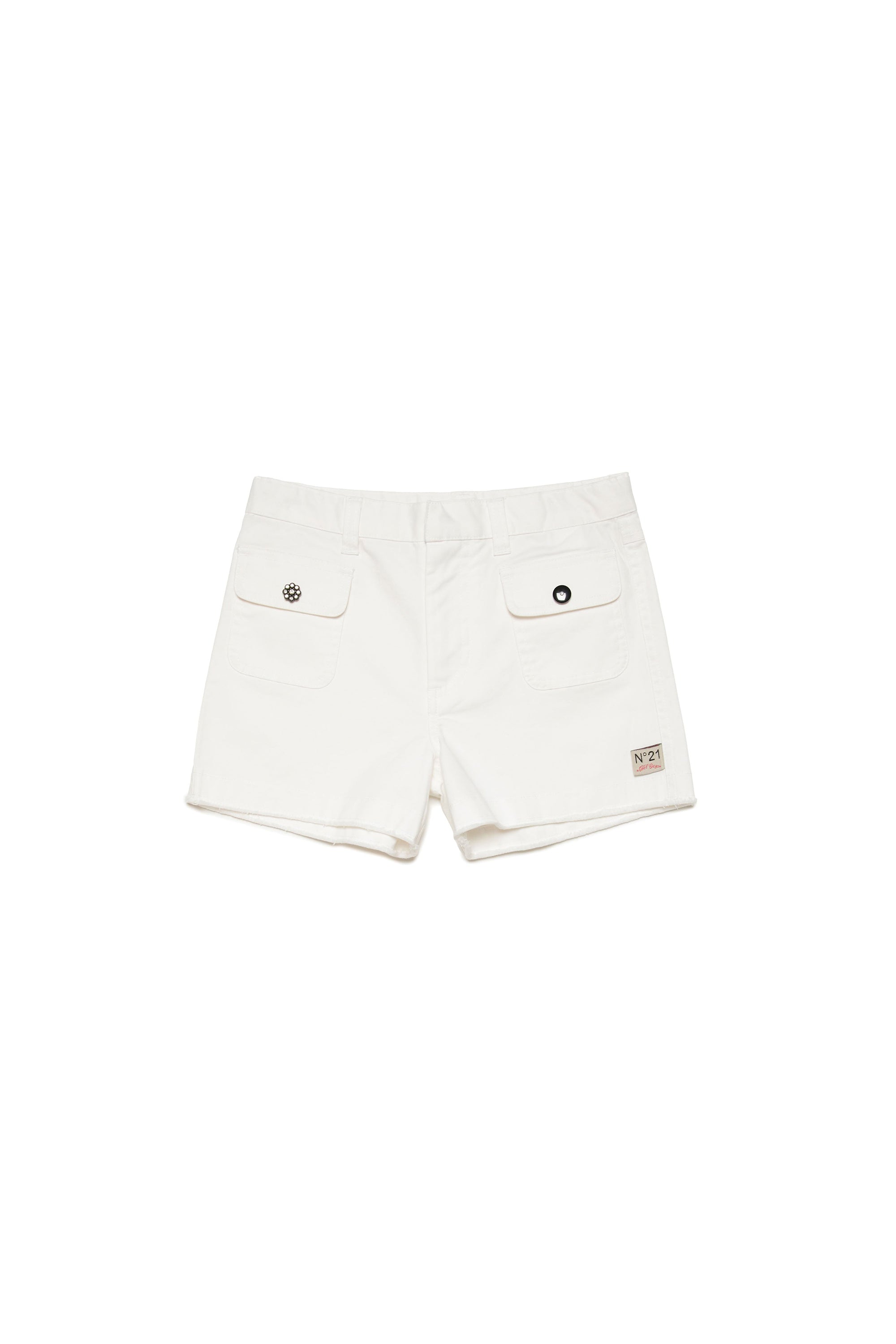 Short avec poches - White