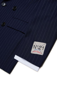 Wool button blazer - Sailor Blue