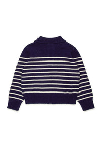 Wool striped cardigan - Sailor Blue
