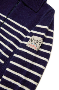 Wool striped cardigan - Sailor Blue