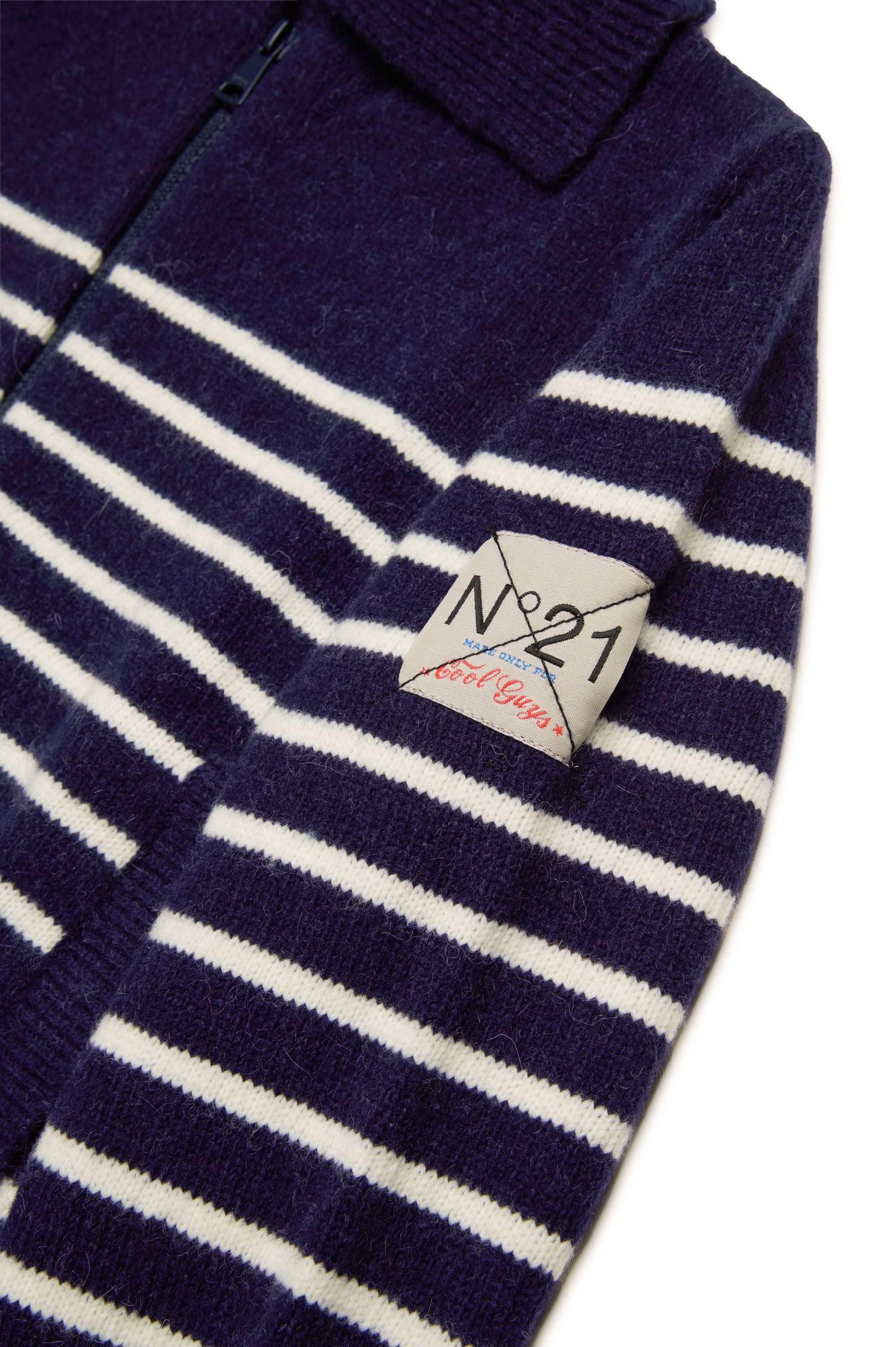 Wool striped cardigan - Sailor Blue