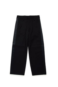 Pantalon bi-matière en laine - Black