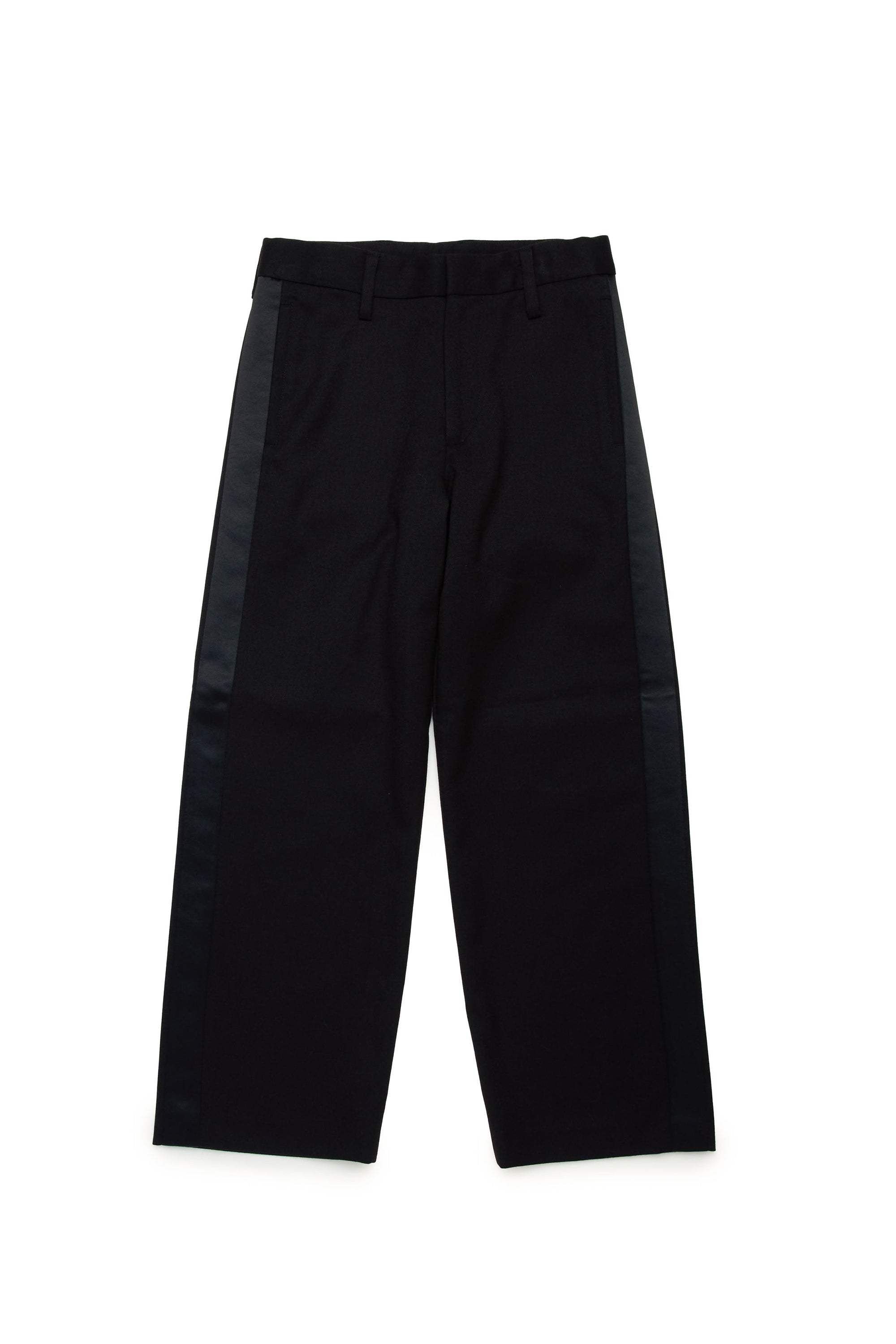 Pantalon bi-matière en laine - Black