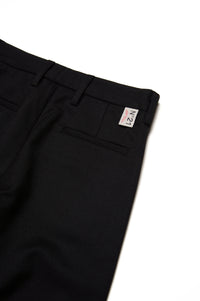Pantalon bi-matière en laine - Black