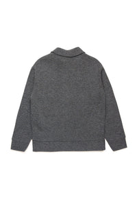 Sweatshirt with wool logo - Steel Grey