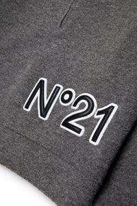 Sweatshirt with wool logo - Steel Grey