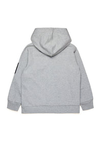 Zip hoodie with pocket - Medium Grey Melange