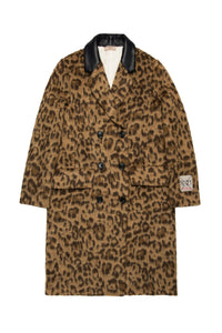 Jacquard print coat - Tannin Brown