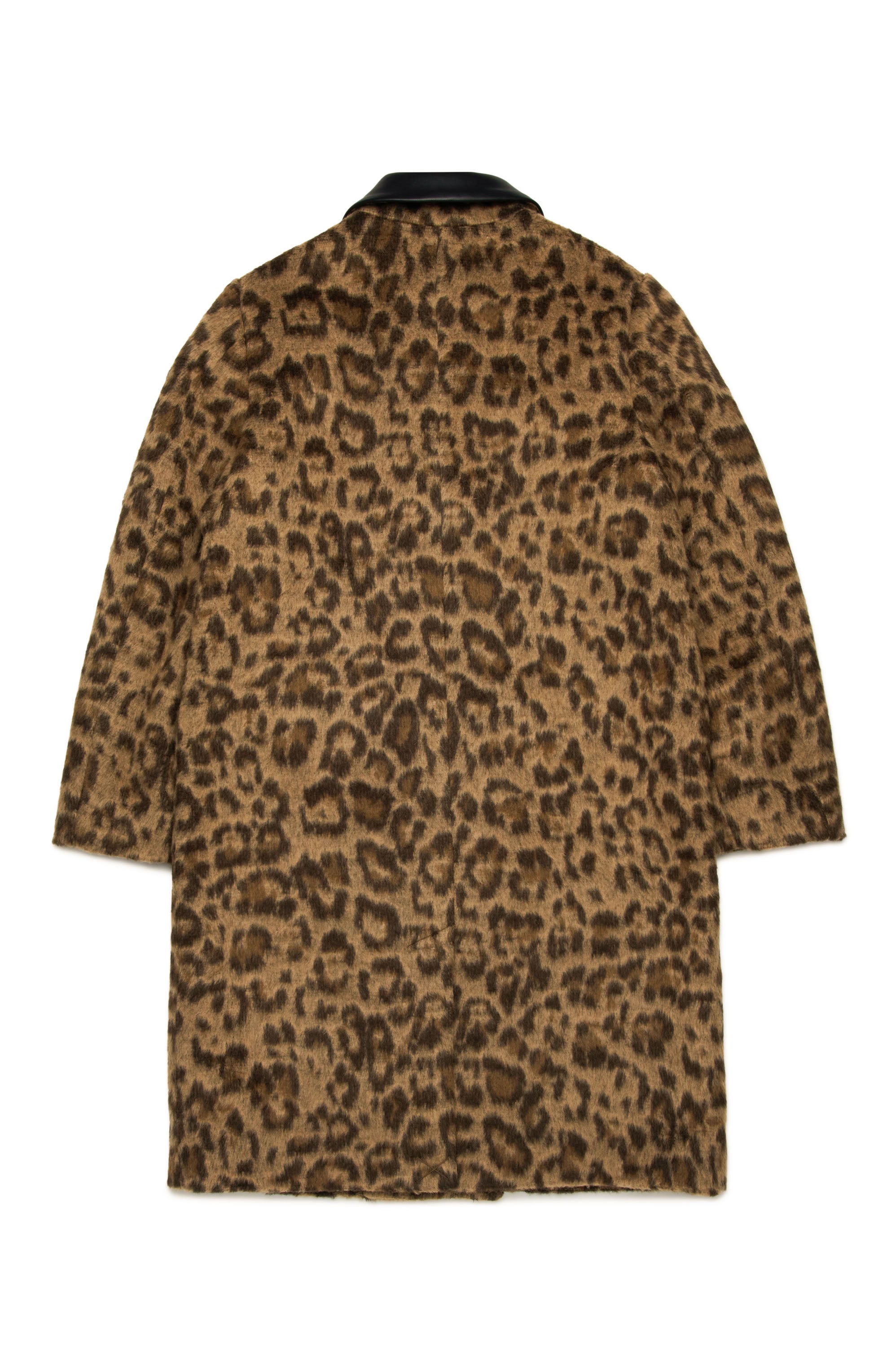 Jacquard print coat - Tannin Brown