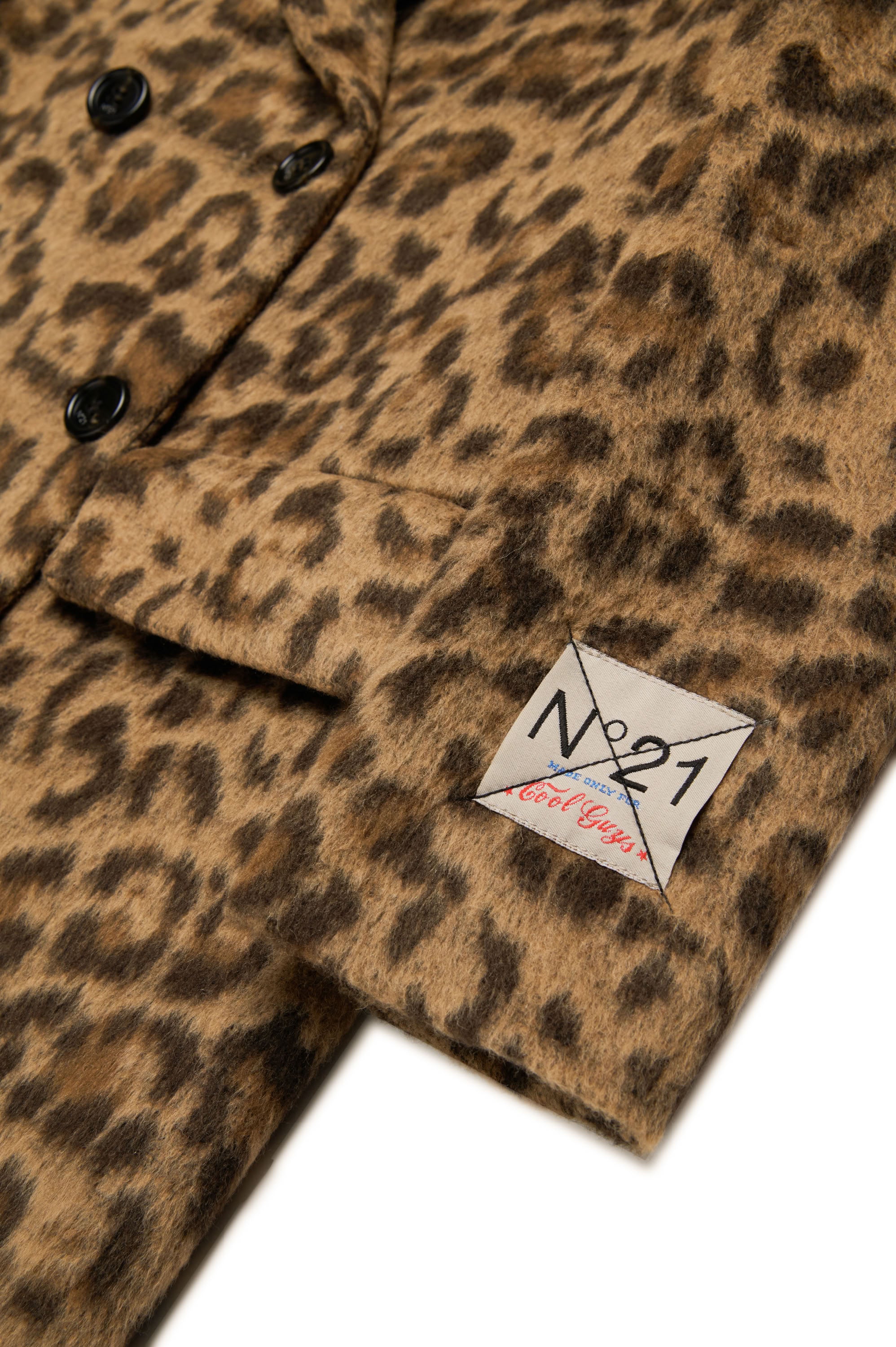 Jacquard print coat - Tannin Brown