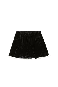 Velvet flared skirt - Black