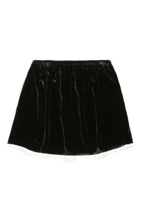 Velvet flared skirt - Black