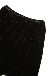 Velvet flared skirt - Black