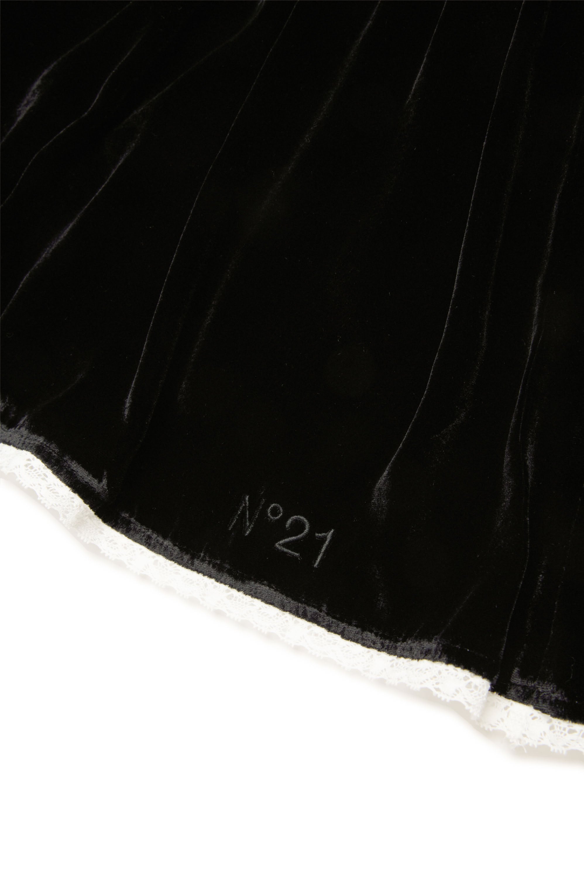 Velvet flared skirt - Black