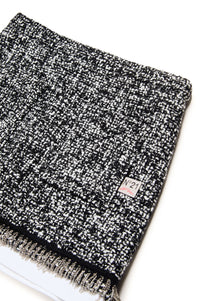 Wool blend jacquard print skirt - Black