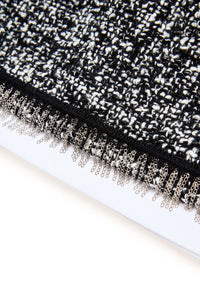 Wool blend jacquard print skirt - Black