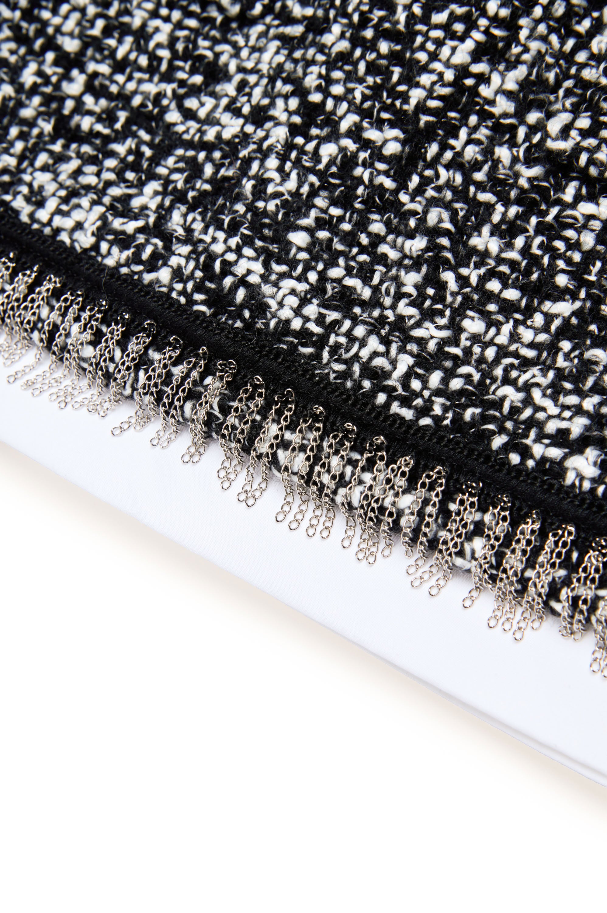 Wool blend jacquard print skirt - Black