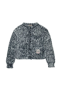 Cardigan à boutons en maille - Black