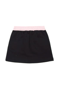 Skirt with printed logo - Black