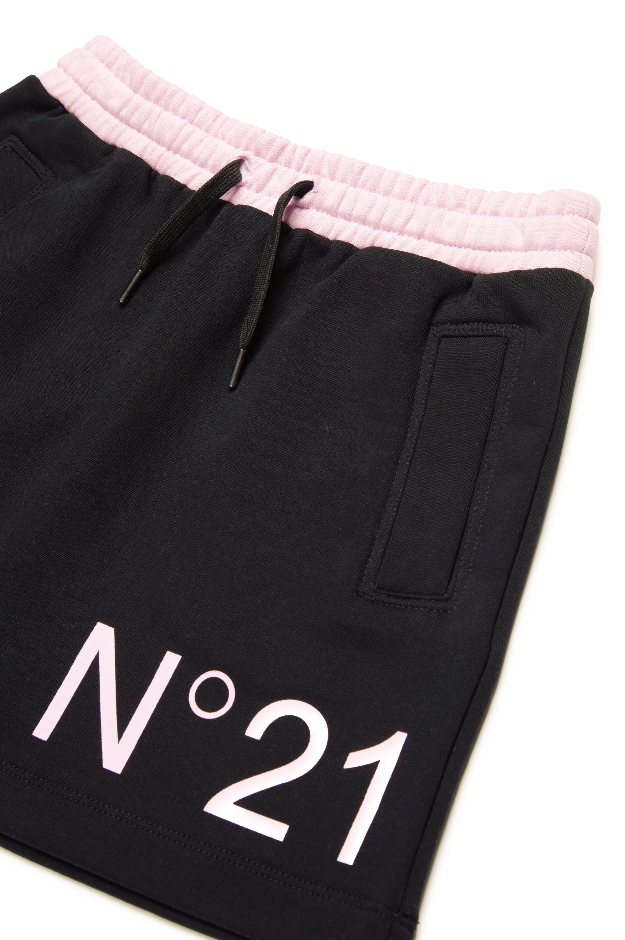Skirt with printed logo - Black