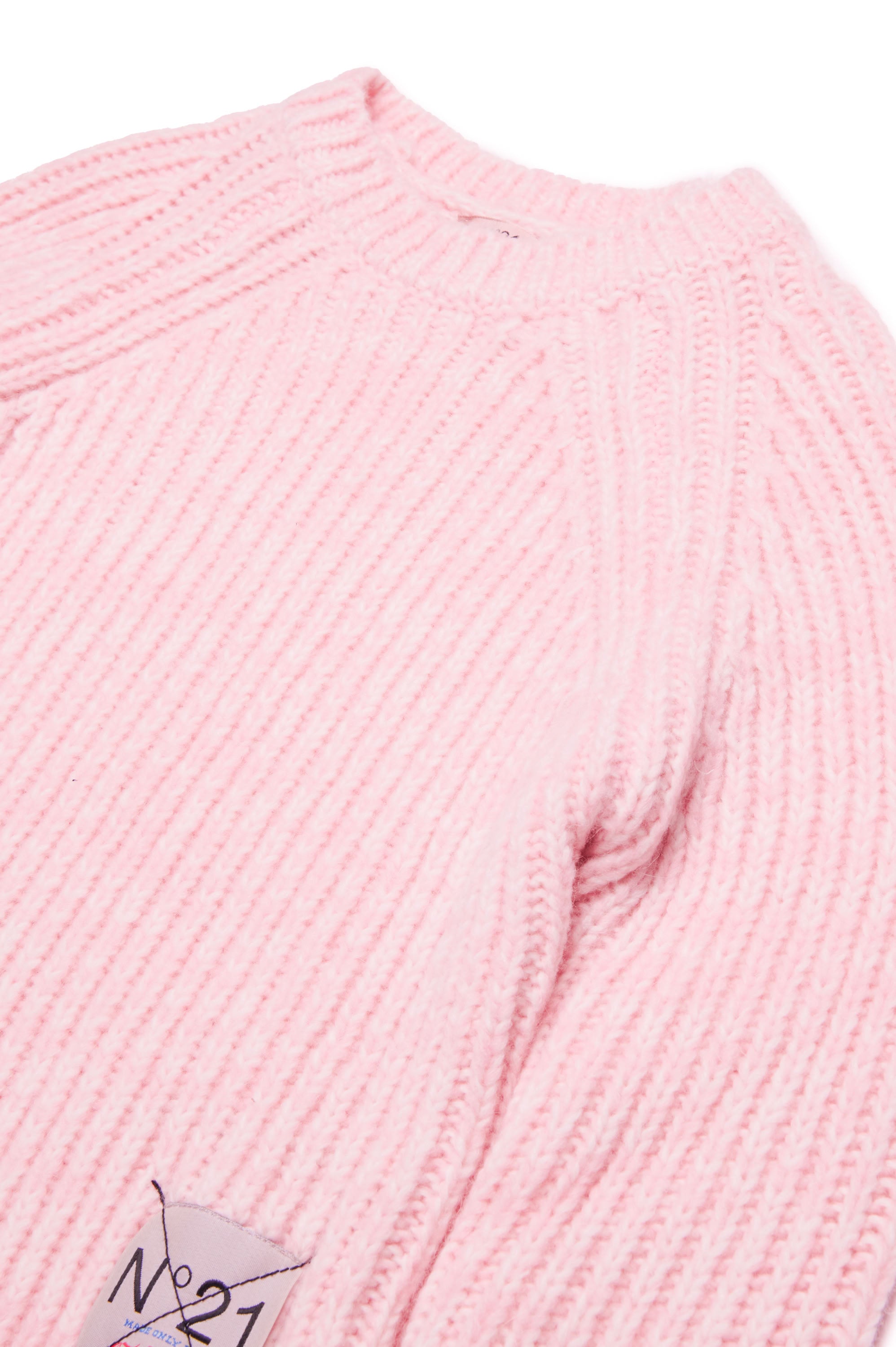 Pull à broderie en laine - Dusty Light Pink