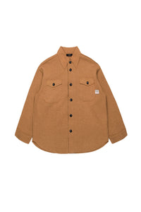 Chemise à boutons en laine - Tannin Brown