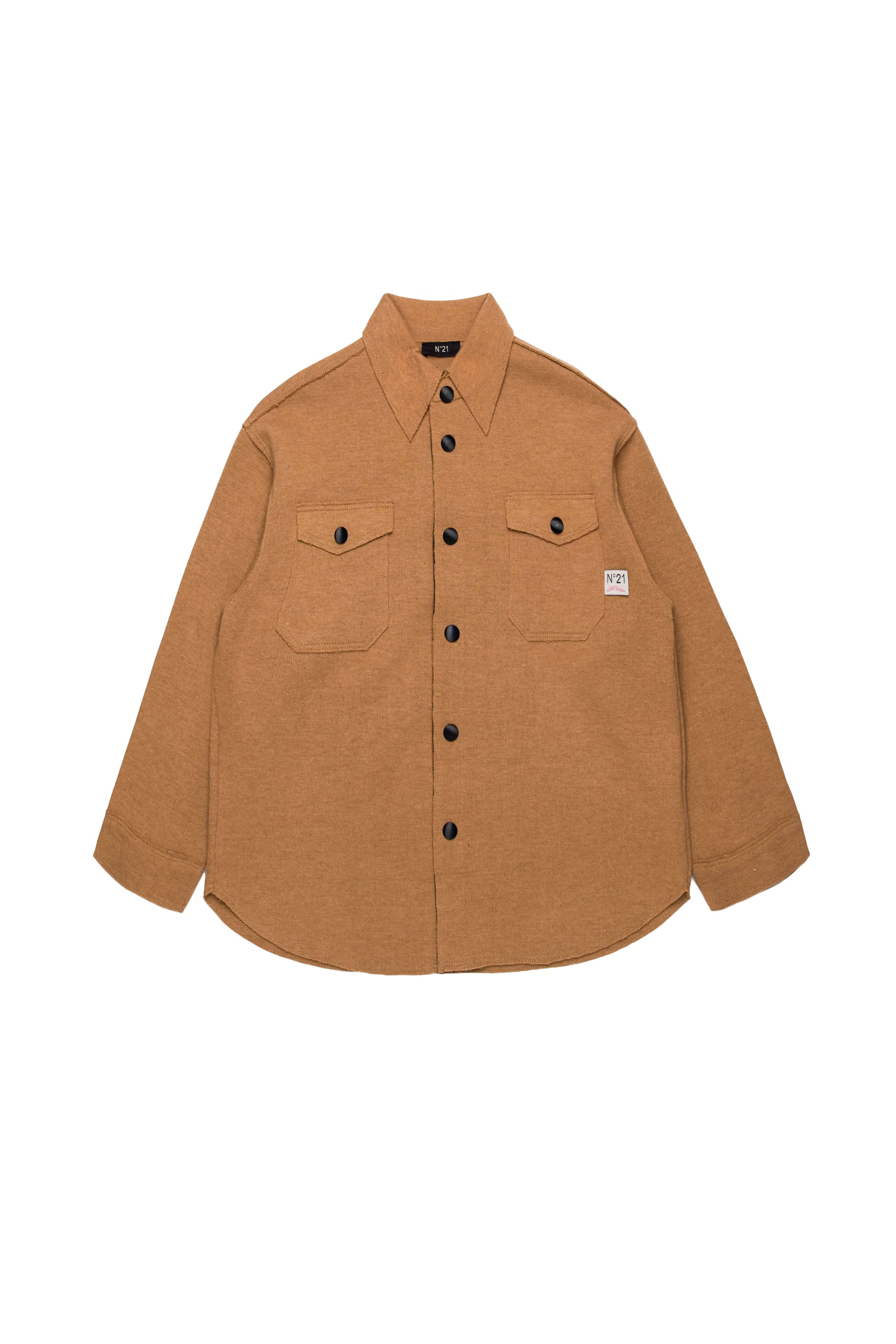 Chemise à boutons en laine - Tannin Brown