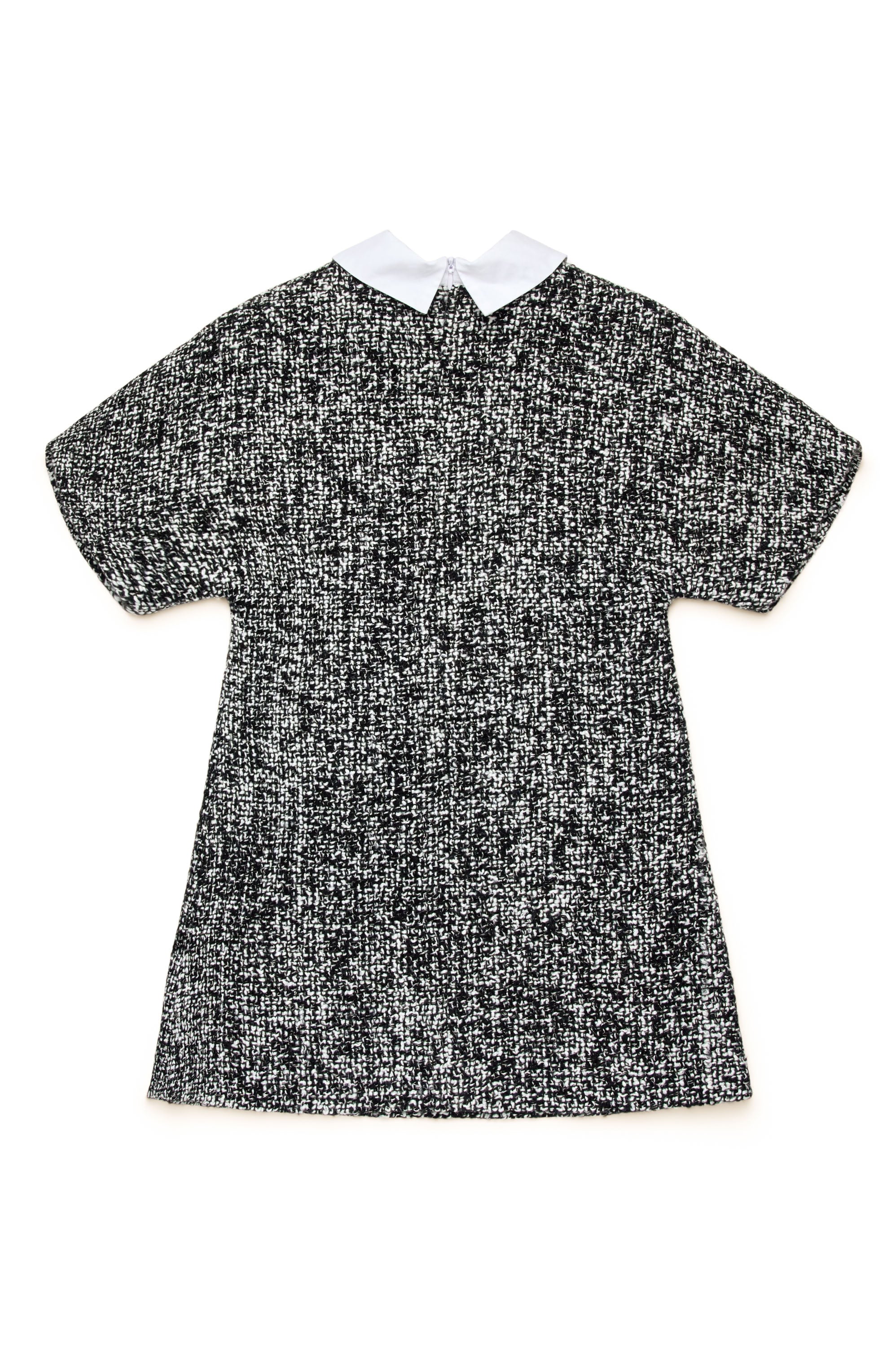 Robe à imprimé jacquard en laine mélangée - Black