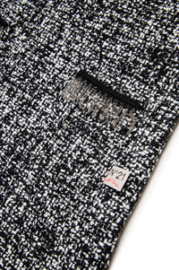 Robe à imprimé jacquard en laine mélangée - Black