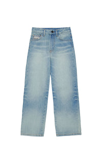 Pantalon délavé en denim - Blue Denim